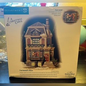 Department 56 Fred Holiwell’s House The Dicken’s Village A Christmas Carol